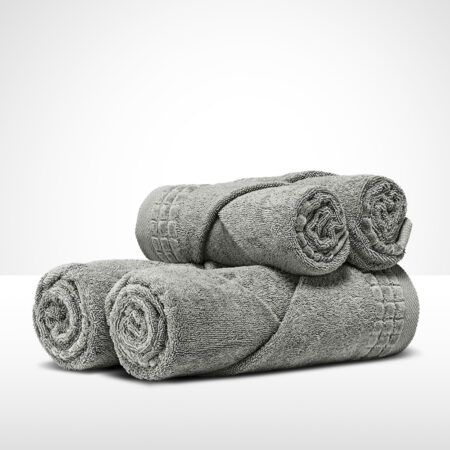 Ręcznik bawełniany 50x100 szary bordiura
